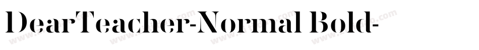 DearTeacher-Normal Bold字体转换